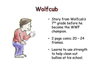 Comic Book character slide 8th grade